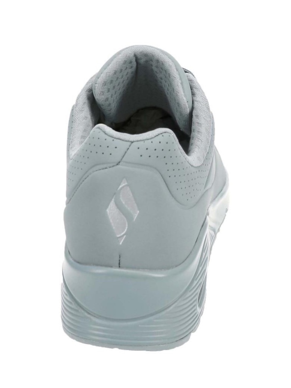 NEW NWT Women's Skechers Lace Up Sneakers Uno Stand On Air Foam Grey Blue 9.5 M - Picture 11 of 14